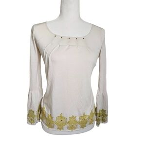 Women's scoop neck, long sleeve top LARGE (10/12)